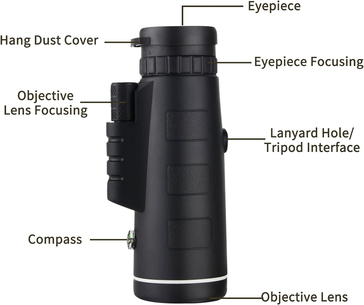 40X60 Monocular Telescope, Small Monoculars for Adults High Powered, Night Vision Monocular Telescope for Smartphone, High Definition Handheld Telescope for Wildlife Bird Watching Hunting