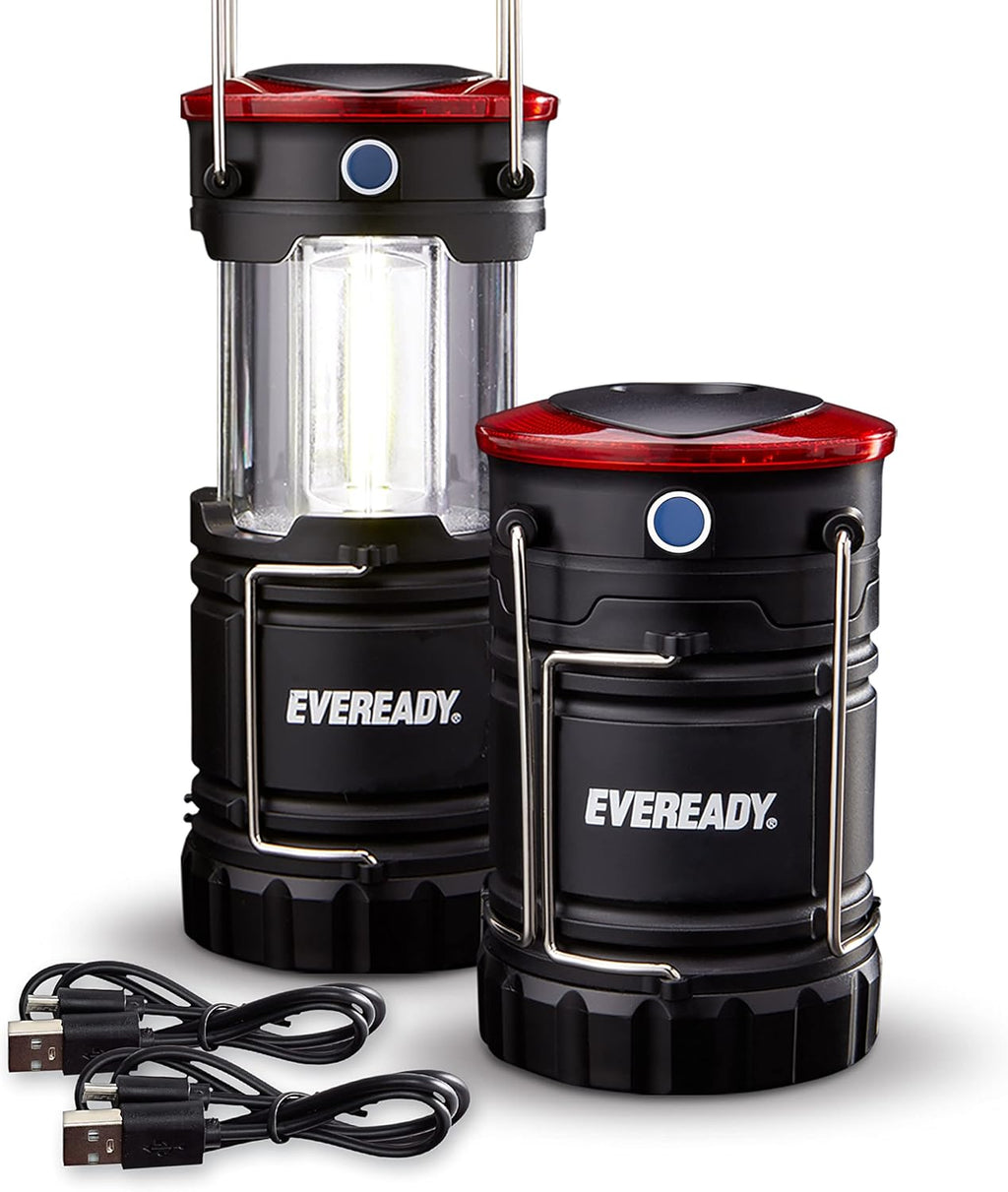 360 LED Camping Lantern (2-Pack), Collapsible LED Lanterns, Rugged Survival Kits for Hurricane, Emergency Light for Storm, Outages, Outdoor Portable Lanterns