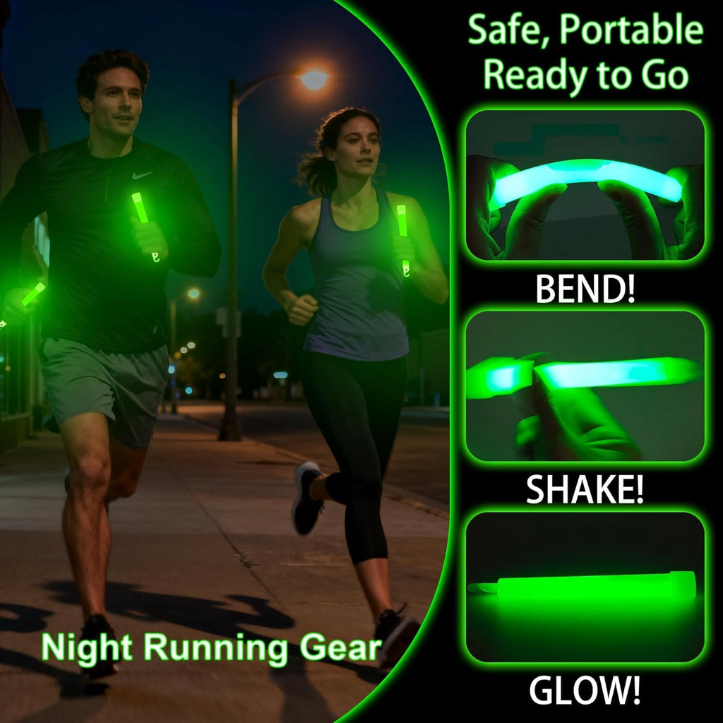 12 Pk Ultra Bright Glow Sticks Bulk, Glow in the Dark 6 Inch Emergency Light Stick, Vibrant Colors Light up Sticks for Hurricane Supplies Camping Survival Fishing Neon Party Favors
