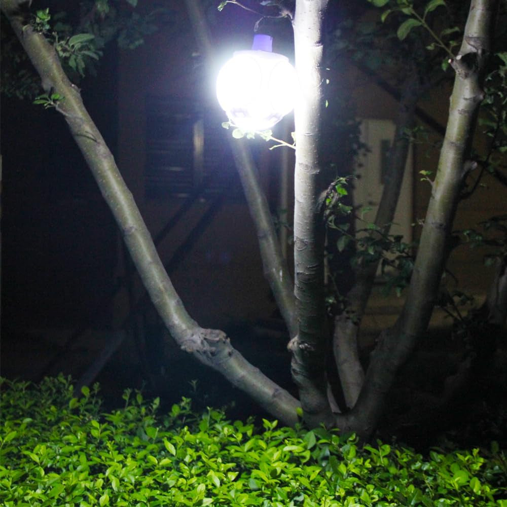 Solar Foldable Camping Hanging Light 4000Mah Battery Rechargeable Lantern Tent Lamp with Remote Control 45 LED USB Portable Outdoor Waterproof Emergency Power Outage Hurricane 1 Pack