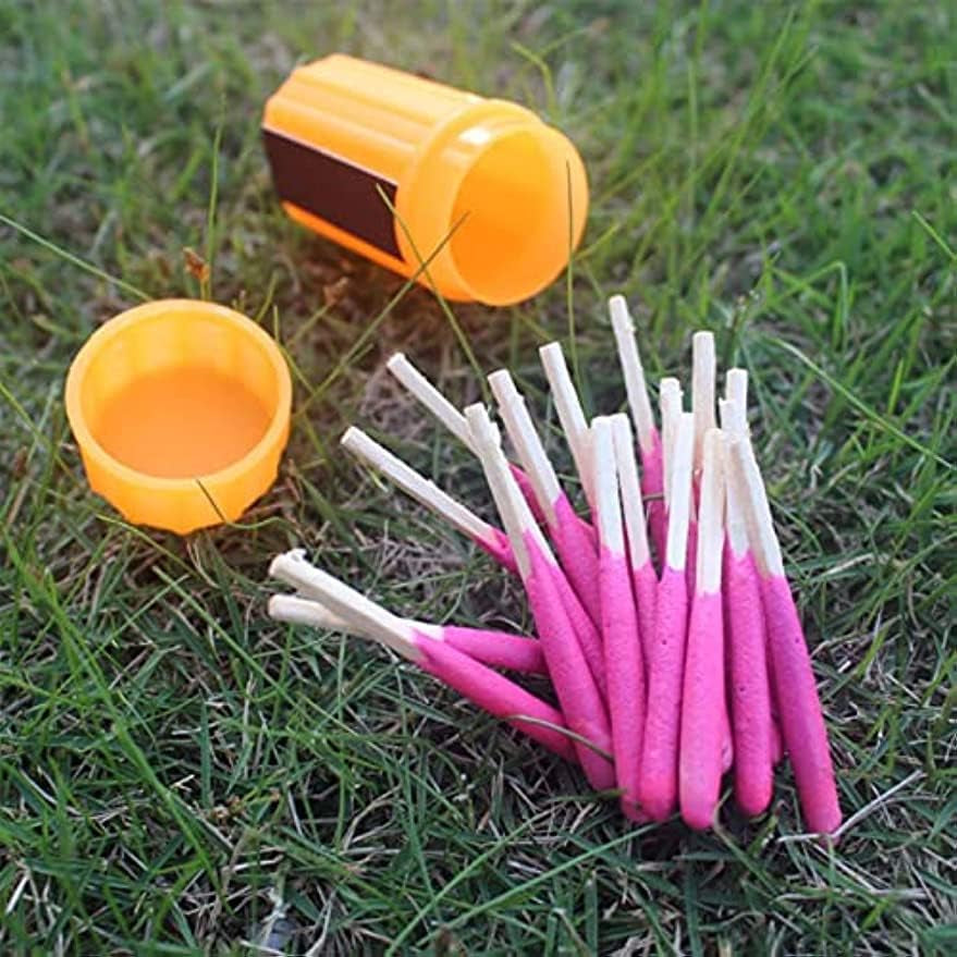 Waterproof Matches Survival Kit, Stormproof Matches with Case, Stormproof Fire Starter, Emergencys Fire Starter Matches for Hiking Camping Outdoor Survival