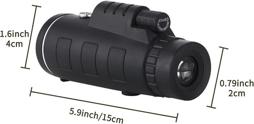 40X60 Monocular Telescope, Small Monoculars for Adults High Powered, Night Vision Monocular Telescope for Smartphone, High Definition Handheld Telescope for Wildlife Bird Watching Hunting