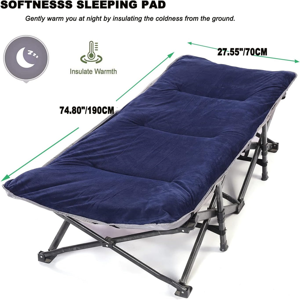 Thick Camping Sleeping Pad, Soft Comfortable Microfiber Camping Cot Pads for Adults, Lightweight Foldable Sleeping Mats for Traveling Hiking Backpacking Traveling