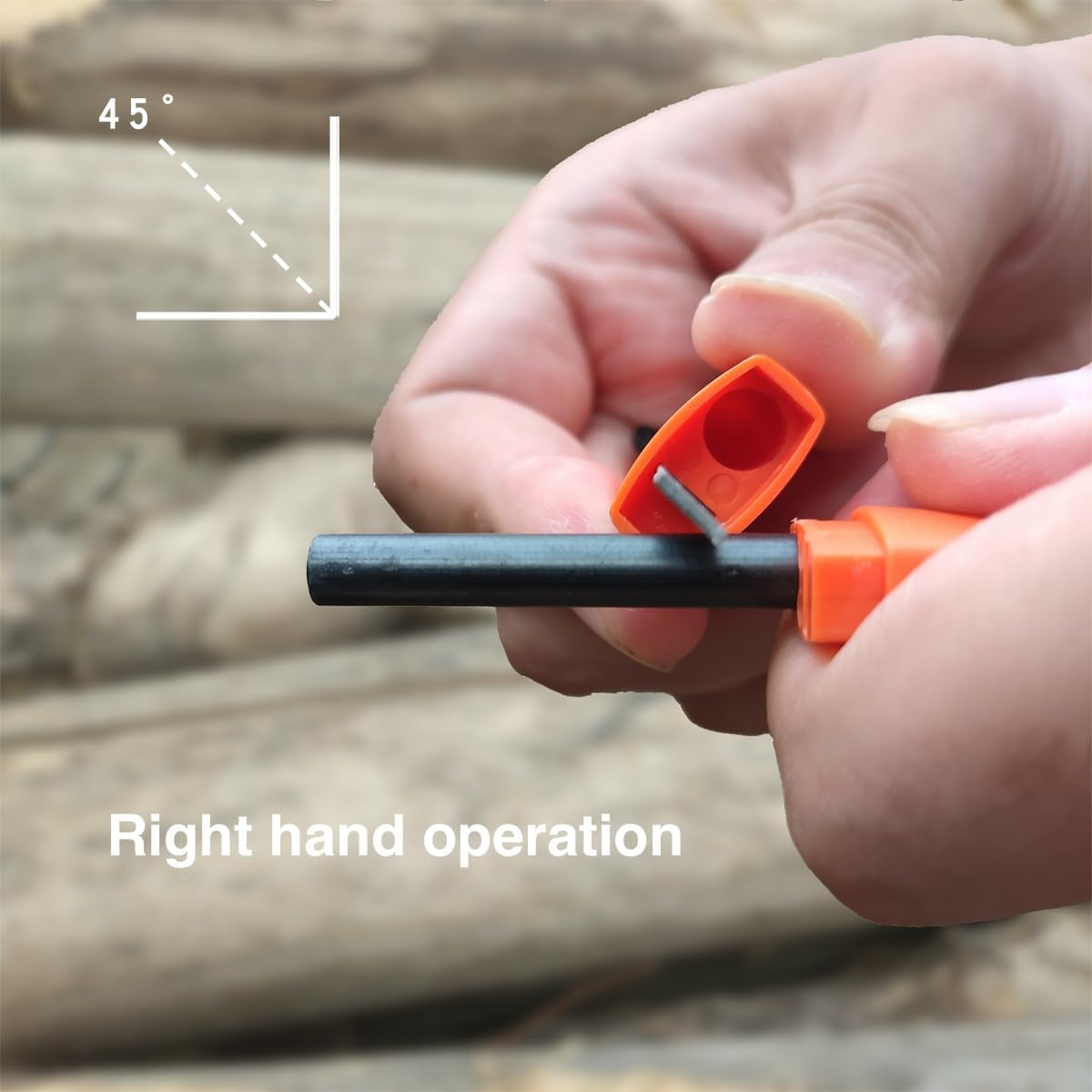 2Packs Ferro Rod Fire Starter for Camping, Ferrocerium Flint and Striker Survival Kit