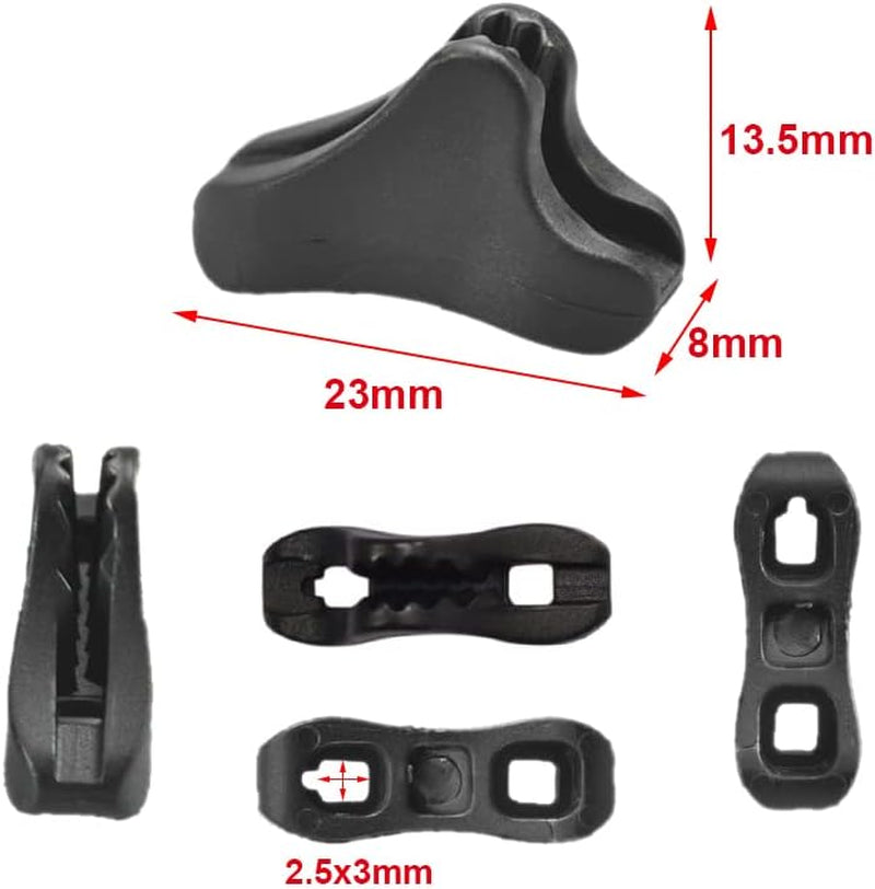 12Pack Ultralight Guyline Tensioners Tent Guyline Cord Rope Adjuster for Outdoor Camping Hiking Tent Tarp Canopy Shelter (Black), FLC554-B