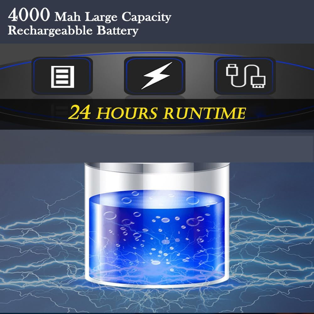 Solar Foldable Camping Hanging Light 4000Mah Battery Rechargeable Lantern Tent Lamp with Remote Control 45 LED USB Portable Outdoor Waterproof Emergency Power Outage Hurricane 1 Pack