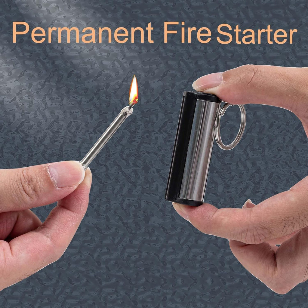 5-Pack Permanent Match Lighter - Waterproof Keychain Survival Tool for Camping, Candles & Emergency