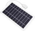 USB Solar Panel Charger, Portable Solar Panel Kit for Camera, Cell Phone Charging, Camping, Hiking, Outdoor Travel 5V 5W (White 5W 1PCS)