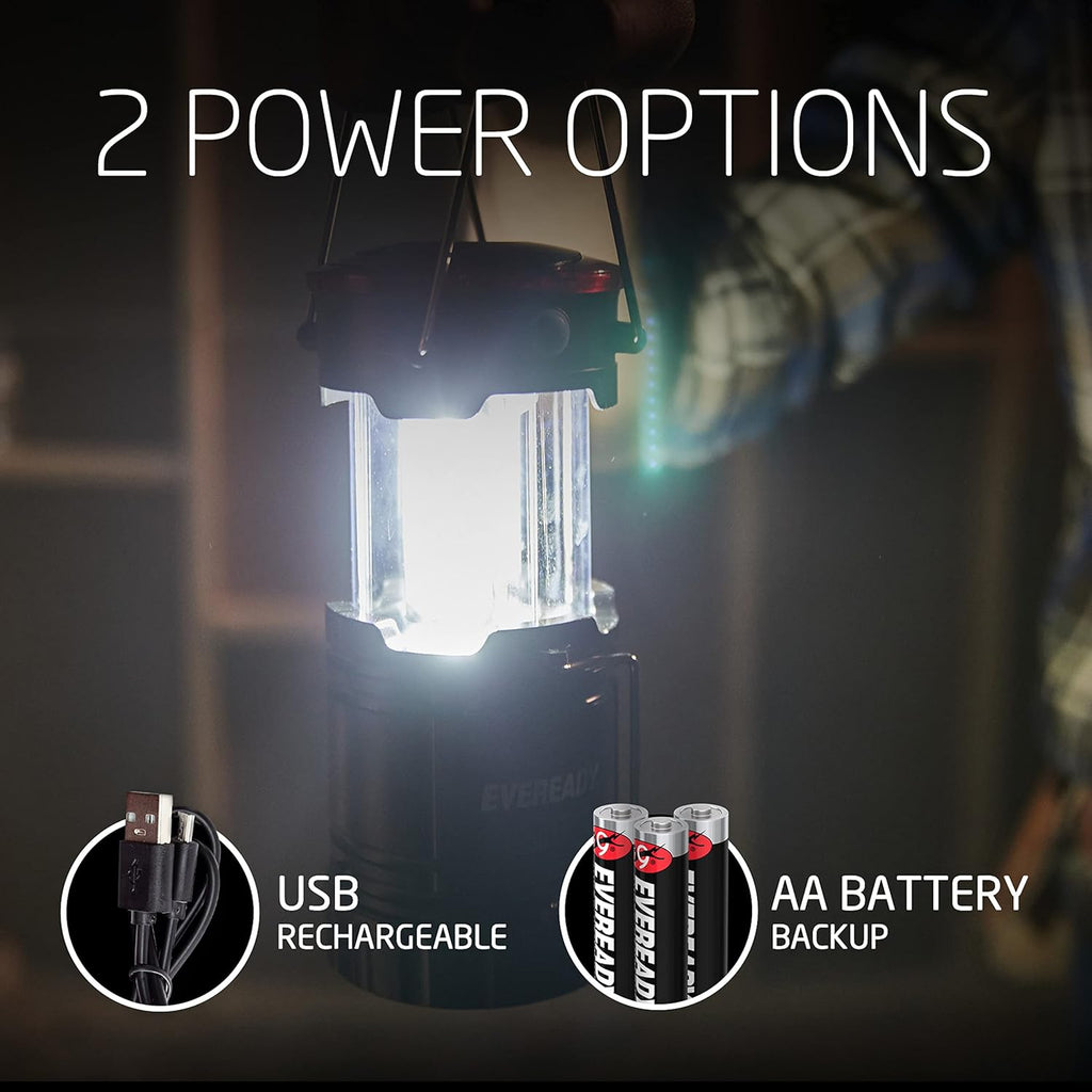 360 LED Camping Lantern (2-Pack), Collapsible LED Lanterns, Rugged Survival Kits for Hurricane, Emergency Light for Storm, Outages, Outdoor Portable Lanterns