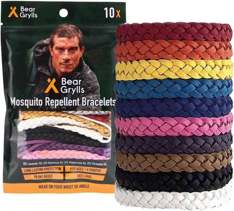 Mosquito Repellent Bracelets | Deet-Free | 10 Pack