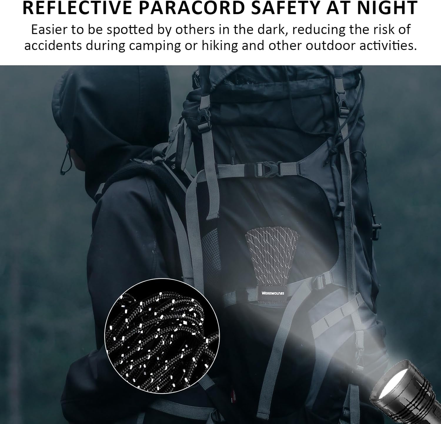 Reflective Paracord Rope 7 Strand Type III Parachute Cord 4Mm 100Ft / 200Ft for Tent Camping Hiking Fishing Survival Tactical Clothesline DIY Projects
