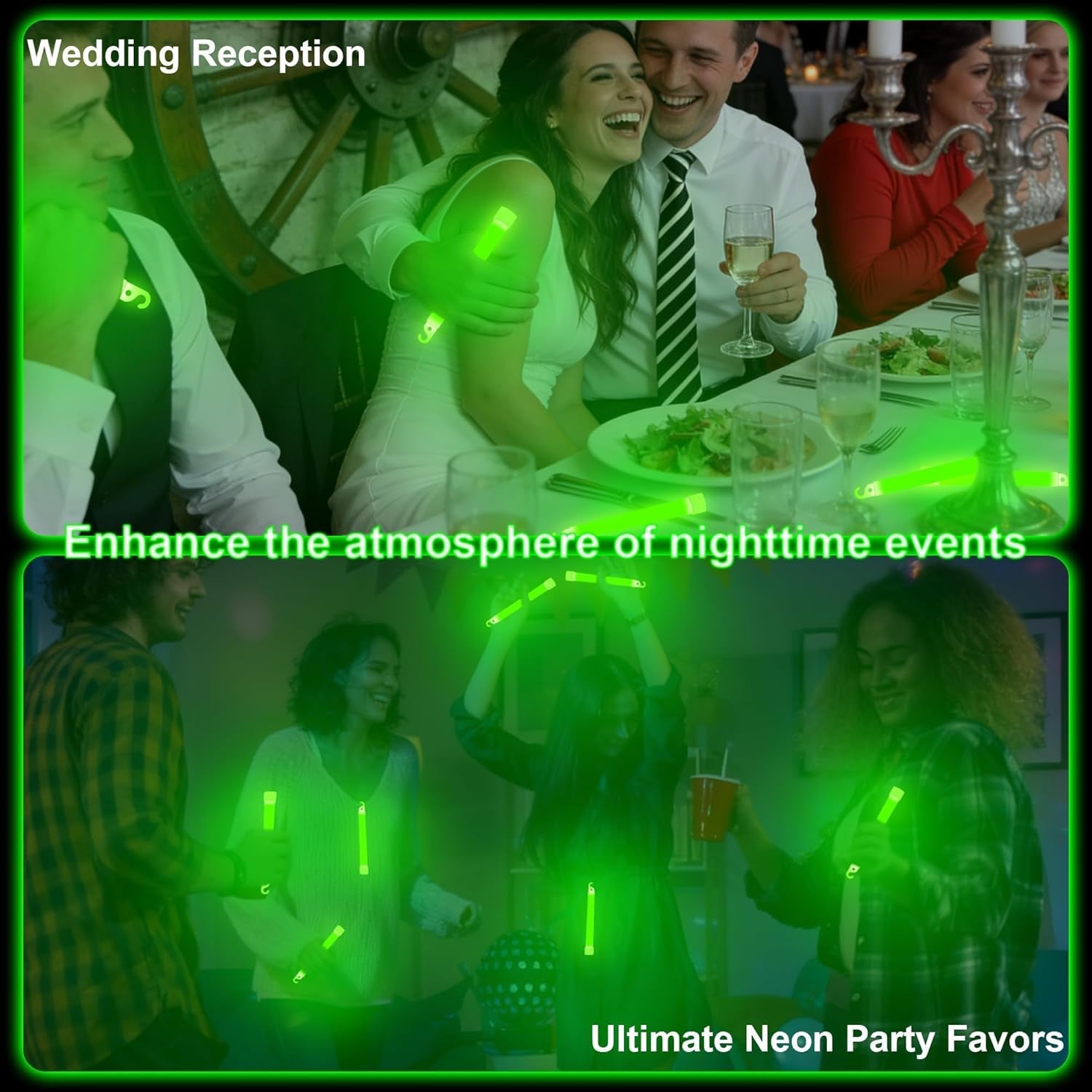 12 Pk Ultra Bright Glow Sticks Bulk, Glow in the Dark 6 Inch Emergency Light Stick, Vibrant Colors Light up Sticks for Hurricane Supplies Camping Survival Fishing Neon Party Favors