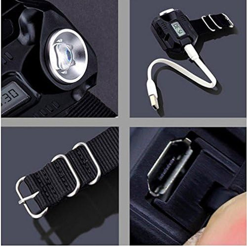 Waterproof LED Tactical Display Rechargeable Wrist Watch Flashlight Multi Tools Outdoor Lighting for Outdoor Camping Hunting